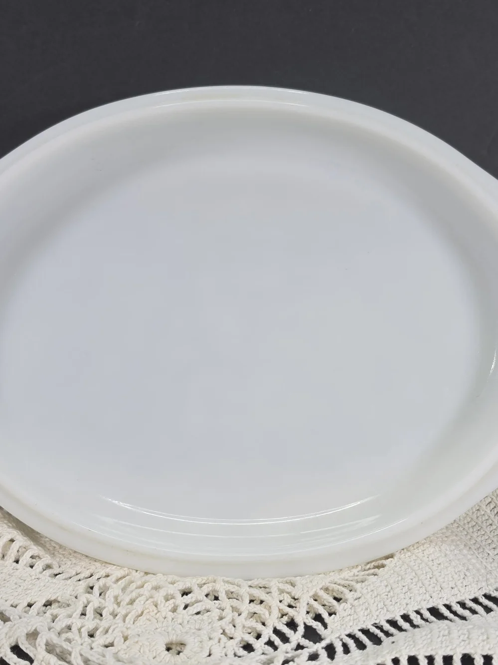 Vintage PYREX Olive Pattern Oval Divided Casserole Serving Dish Lid ONLY